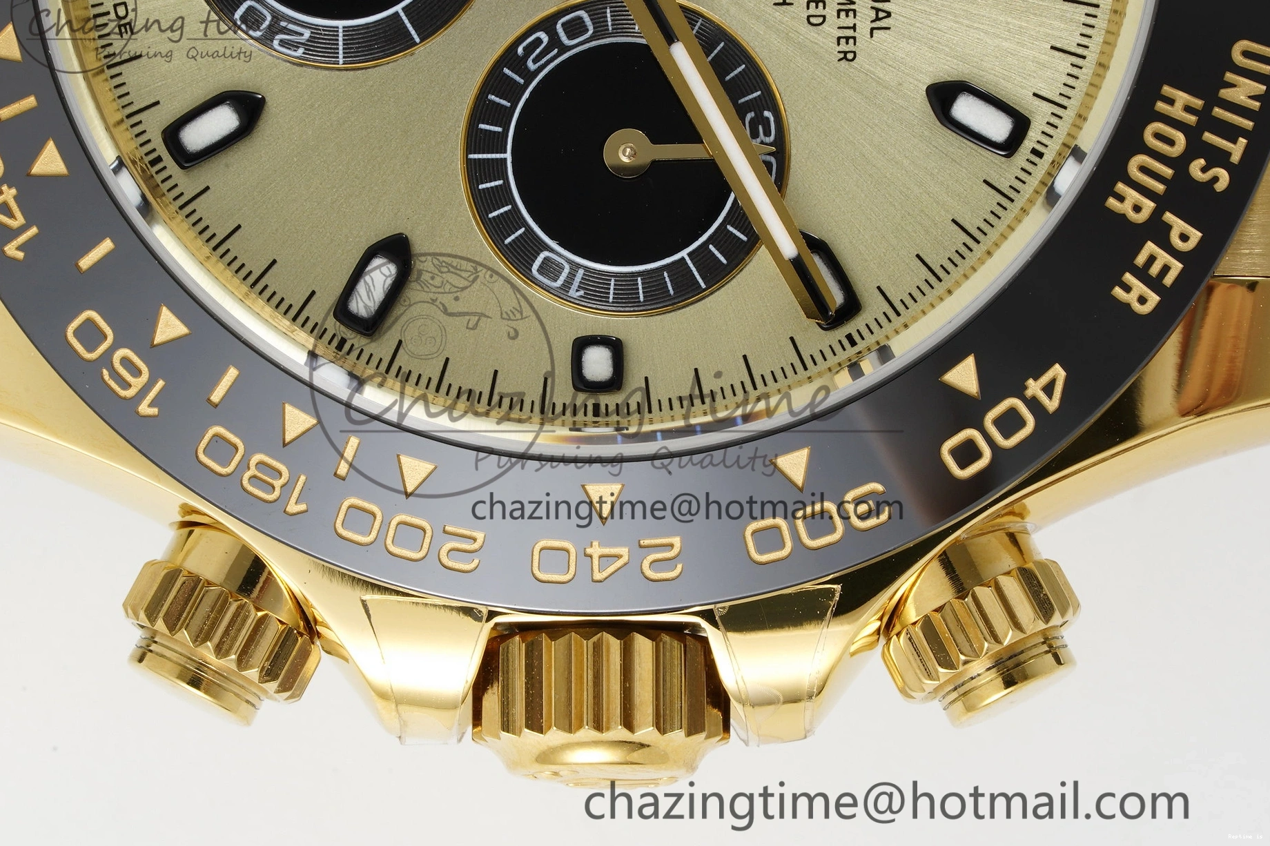 1222 OnTrend Daytona 116518 BTF 1:1 Best Edition YG Black Dial on Oysterflex Rubber Strap SA4130 V 2260